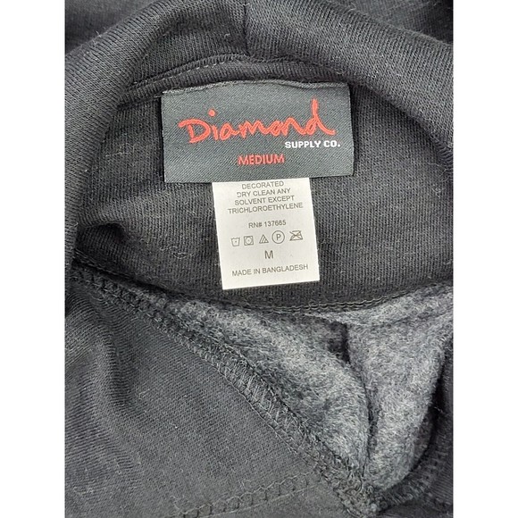 Diamond Supply Co Hoodie Medium Size / Black Color With Blue Logo Graphic - Picture 4 of 4